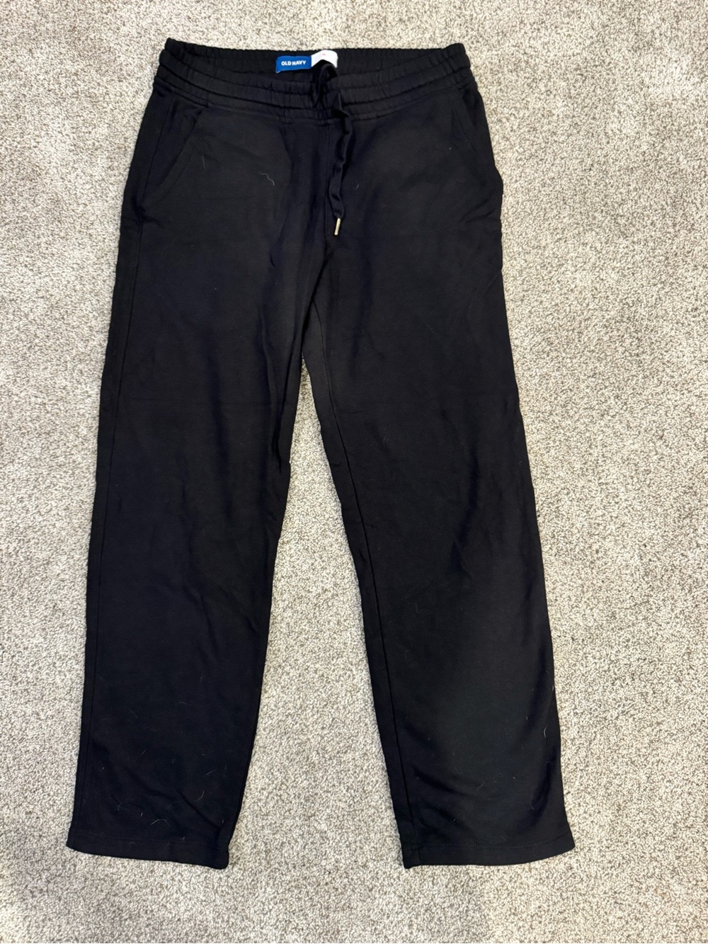 Old Navy Men's Black Pull-On Joggers with Drawstring